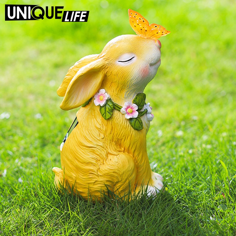 Mô Hình Chú Thỏ Sử Dụng Năng Lượng Mặt Trời Dùng Trang Trí Sân Vườn Yoyoyo01