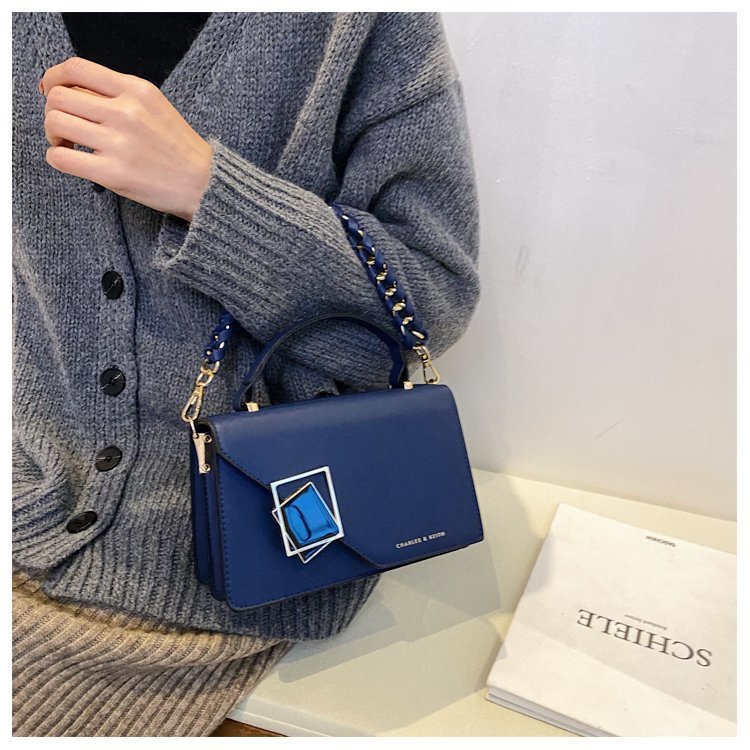 Túi đeo chéo IELGY da PU phối khóa thời trang dành cho nữ