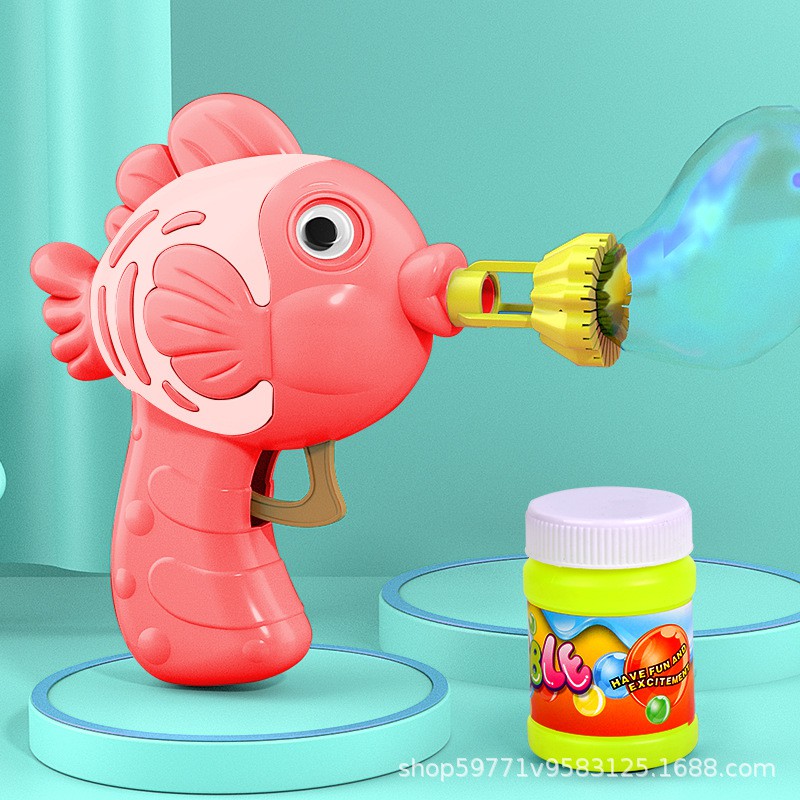Đồ chơi thổi bong bóng mini hình chú cá dễ thương cho bé