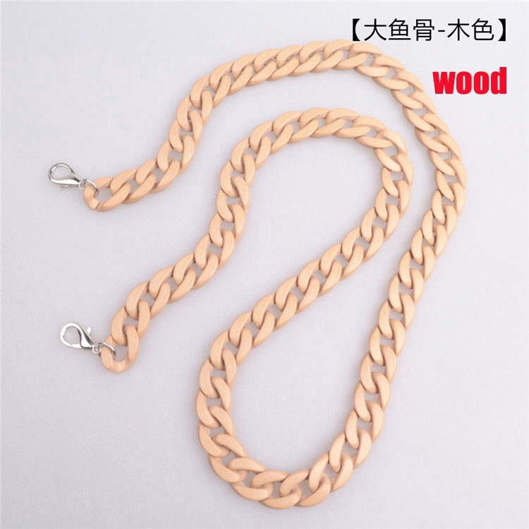 Dây xích đeo túi xách IELGY bằng nhựa acrylic hình xương cá cỡ lớn thời trang cho nữ