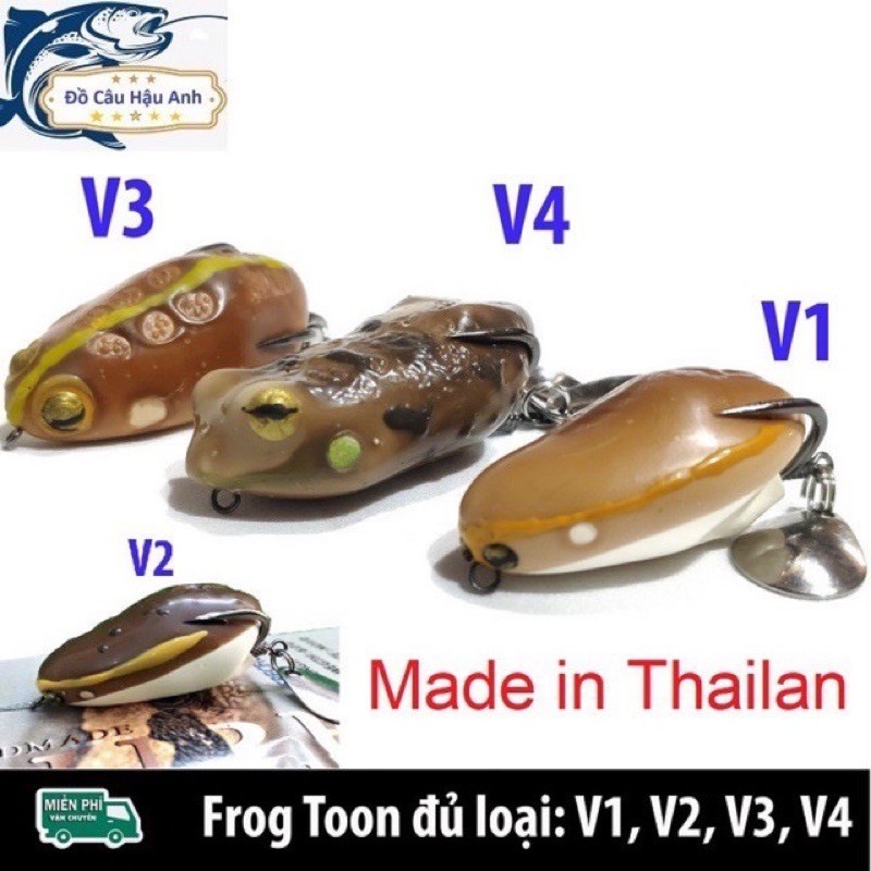 Mồi giả nhái hơi Frog Toon V1 V2 V3 V4 Thái Lan - Chuyên câu Lure siêu nhậy can cau 24h 8hd7dgdj