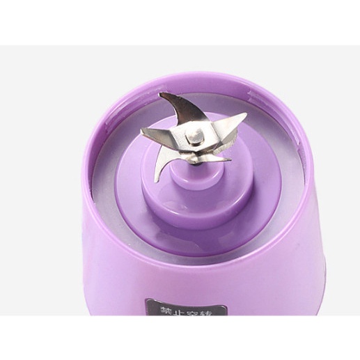 [sẵn hàng] Máy Xay Sinh Tố/Trái cây Mini Cầm Tay 6 Lưỡi Dao,Pin 1500 Cốc Thủy Tinh 380ml, Pin Sạc USB