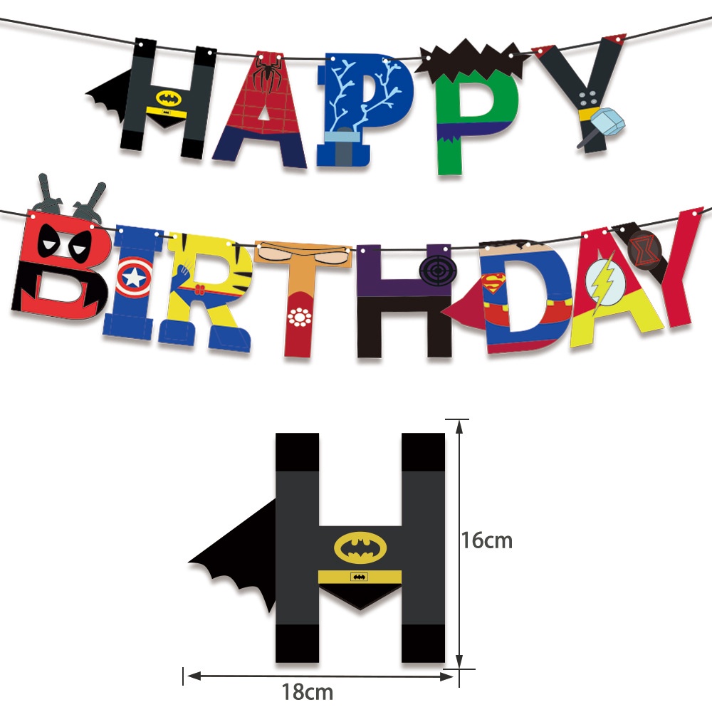 12 Piece 12 "Bóng Bay Cao Su Siêu Anh Hùng Avengers Bộ Bóng Bay Theo Chủ Đề Người Sắt Người Dơi Batman Hulk Đội trưởng Mỹ Đồ dùng trang trí sinh nhật cho bữa tiệc