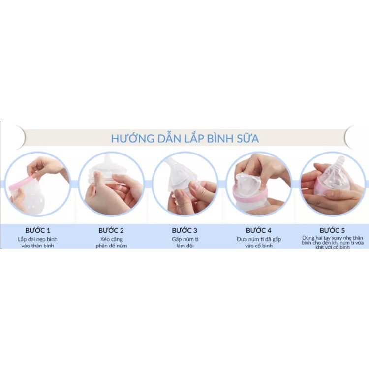 Thanh lý bình sữa Mamachi 160ml 100% silicone y tế chính hãng Hàn Quốc