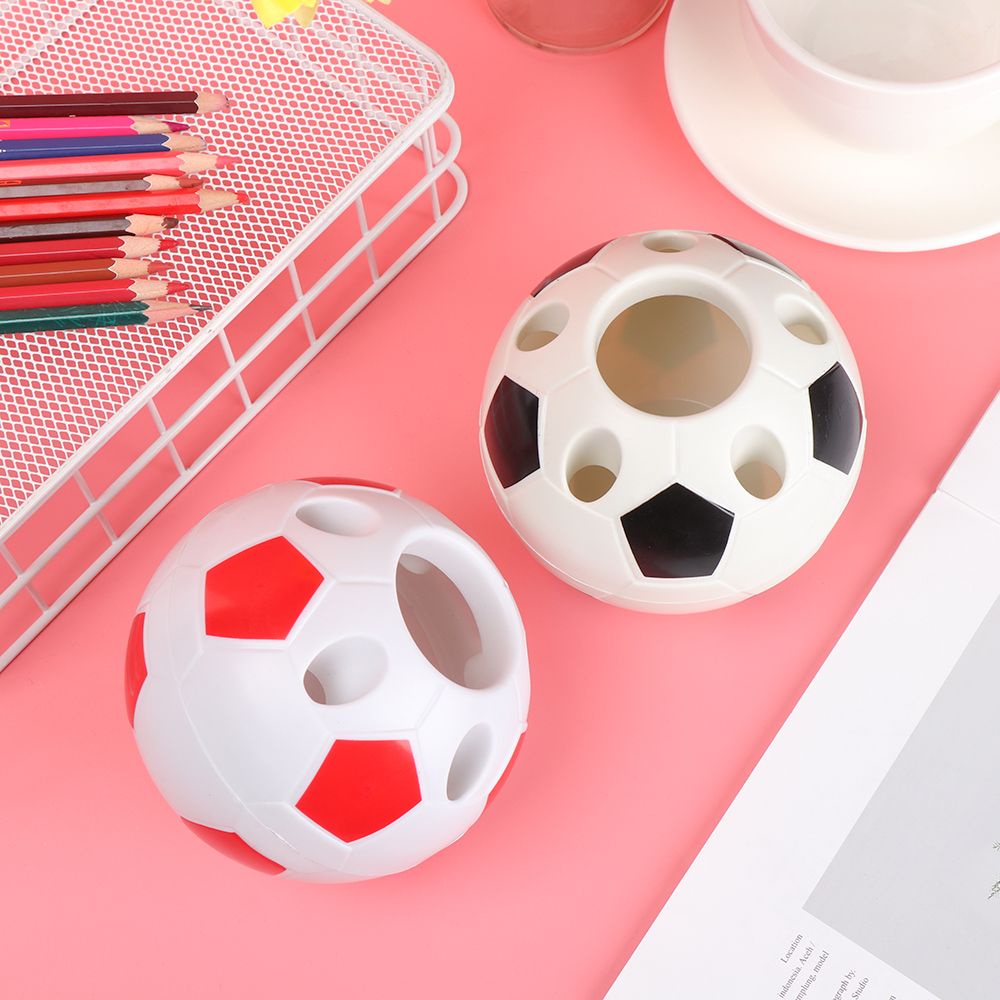 Ống đựng bút viết để bàn hình quả bóng đá mini nhiều màu sắc