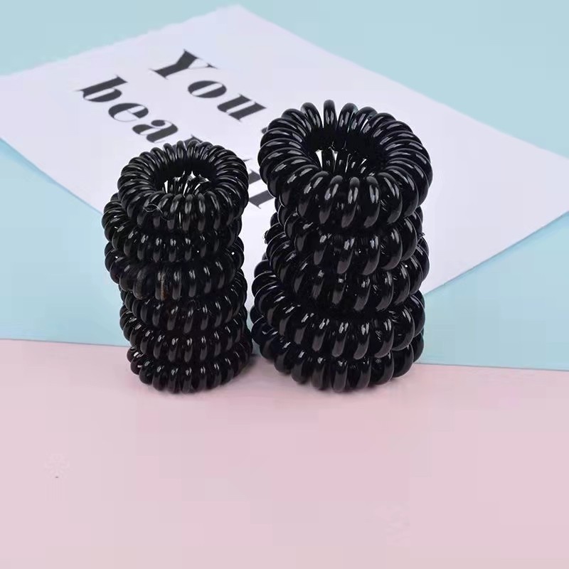 Dây Buộc Tóc Cao Su Màu Đen Thời Trang Phong Cách Hàn Quốc Cho Nữ