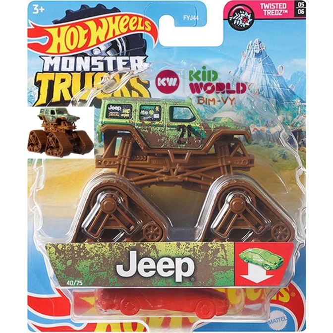 Xe mô hình Hot Wheels Monster Trucks '18 Jeep Wrangler Unlimited GTH75.