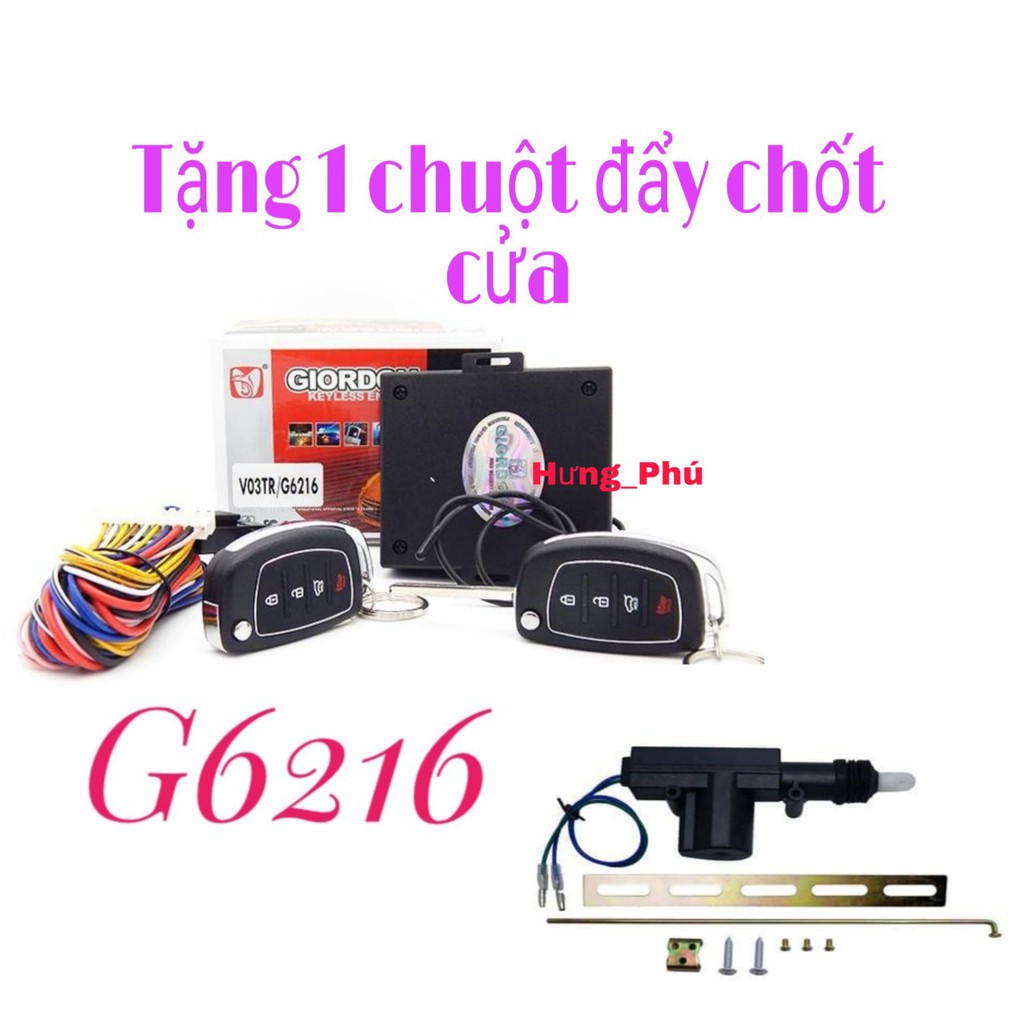 Bộ điều khiển khóa cửa ôtô kèm chuột đẩy chốt cửa