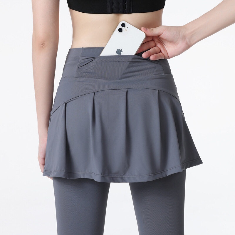 Quần Legging 2 Trong 1 Độ Co Giãn Cao Tập Yoga / Nhảy / Chạy Bộ / Thể Dục Cho Nữ