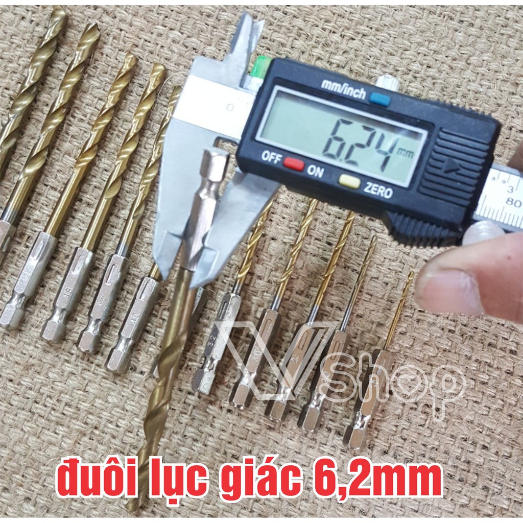 Bộ mũi khoan, đuôi lục giác, dùng cho máy bắn vít, 13 cái