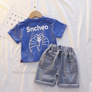 Bộ sncheo quần jean bé trai