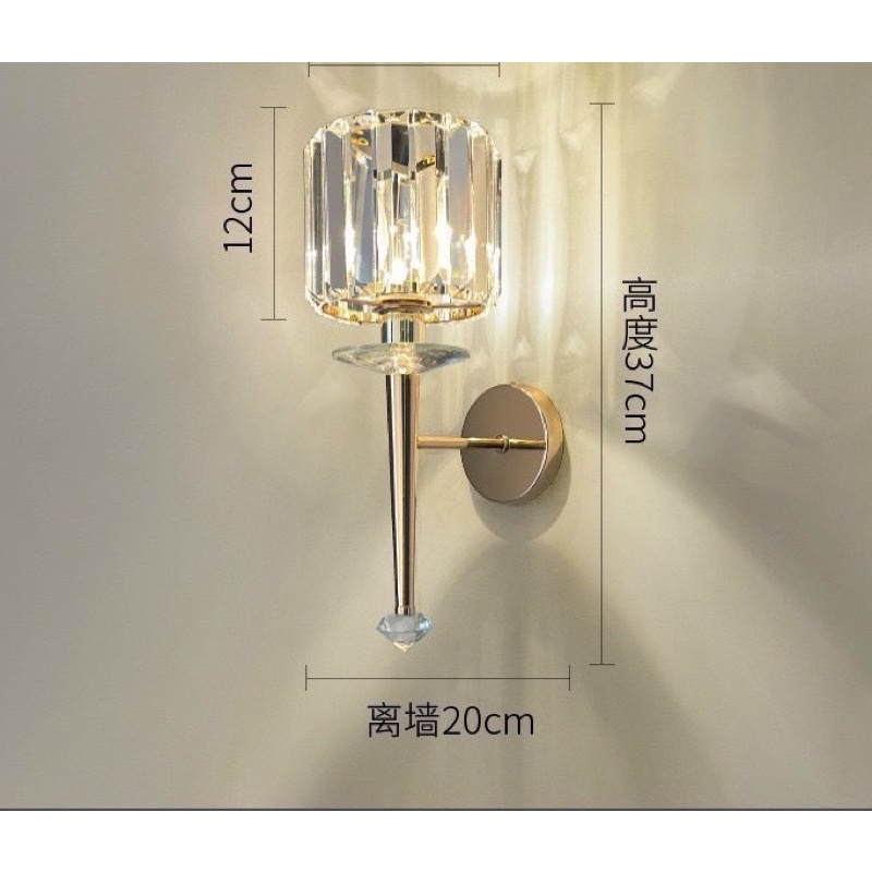Đèn gắn tường pha lê cao cấp trang trí nhà cửa , quán cafe hiện đại - kèm bóng led chuyên dụng