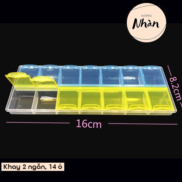 Hộp nhựa chia nhiều ngăn nhỏ đa năng có nắp đậy | Hộp nhỏ đựng thuốc, trang sức, linh kiện, phụ kiện