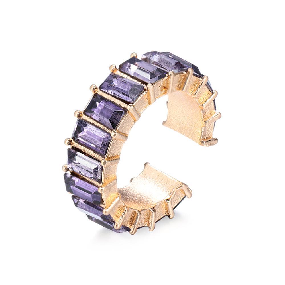 Khuyên Tai Đính Đá Thời Trang Thanh Lịch Dành Cho Nữ|Hoa Tai Dáng Dài Hình Chữ C Thời Trang Dành Cho Nữ