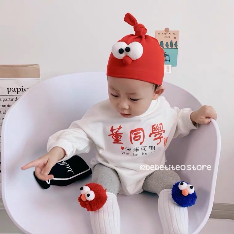 Tất Vớ Cổ Cao Hoạt Hình Mắt Chim Cute Cho Bé Bebé Tí Tẹo