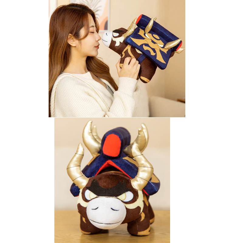 Đồ chơi thú bông Arataki Itto bò chiến hóa trang trò chơi Genshin 30cm làm quà giáng sinh cho bé
