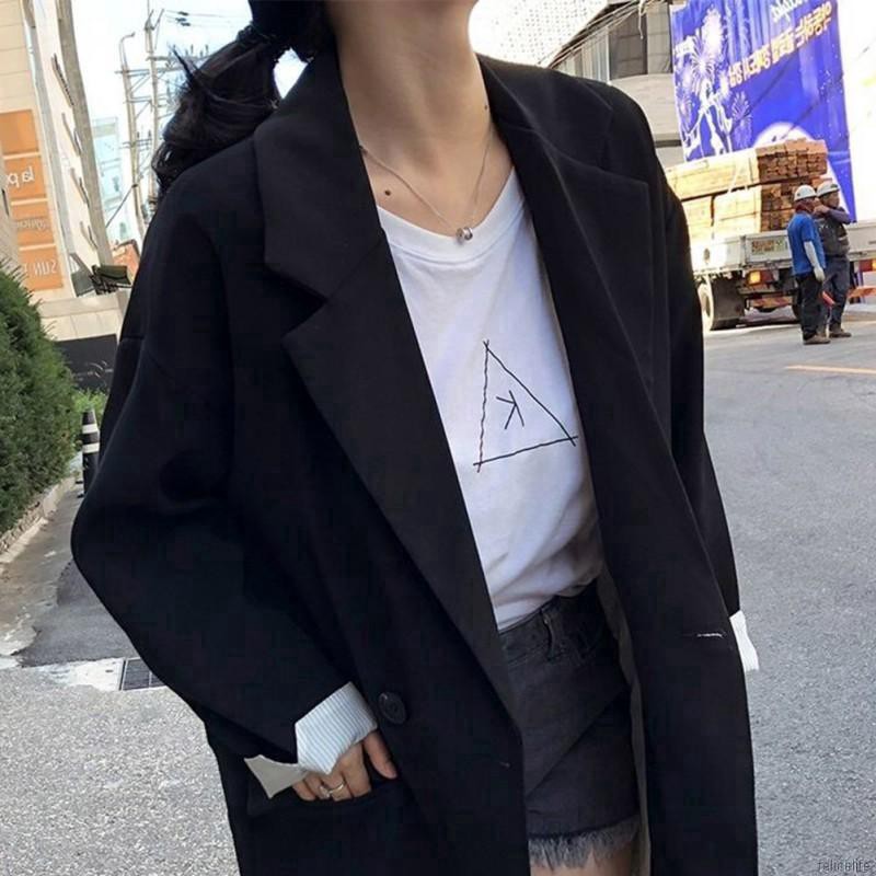 Áo khoác Blazer màu trơn thời trang thu đông cho phái nữ | BigBuy360 - bigbuy360.vn