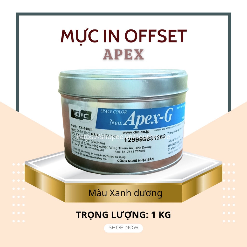 Mực in giấy hiệu Apex, mực pha sơn dầu, mực in offset