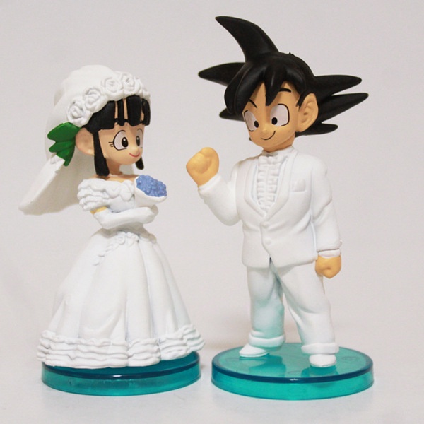 Mô hình Dragon Ball nhân vật Chú rể SonGoKu và Cô dâu Chi Chi trong 7 Viên Ngọc Rồng - 0VI5