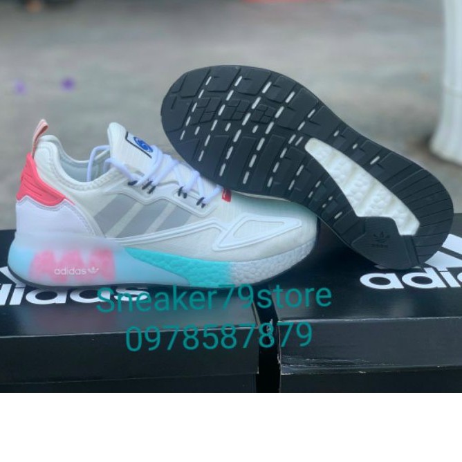 Giày Adidas ZX 2K Boost NASA White Hazy Rose FX7054 Women's [Authentic - Chính Hãng - FullBox] Hình Ảnh SP Độc Quyền