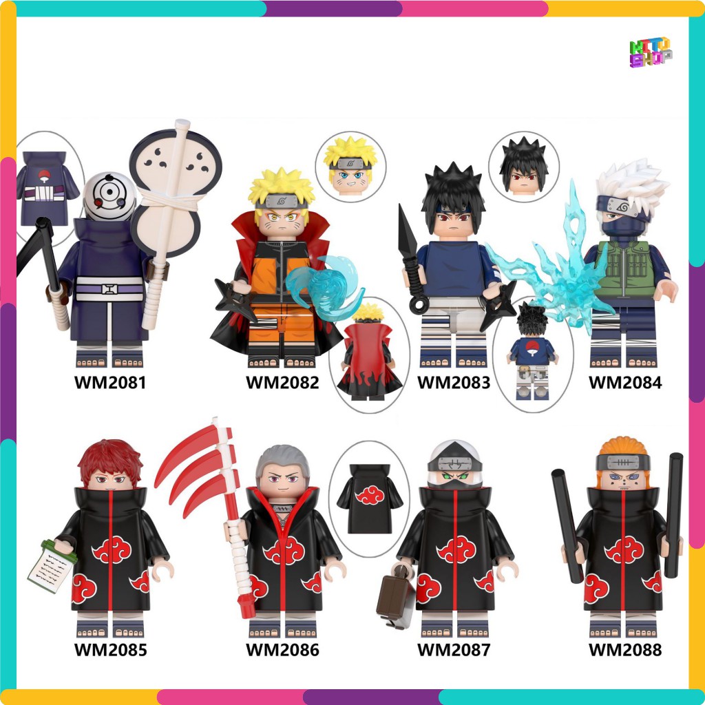 Đồ Chơi Xếp Hình Minifigures Mô Hình Nhân Vật Naruto Nhiều Mẫu WM6105