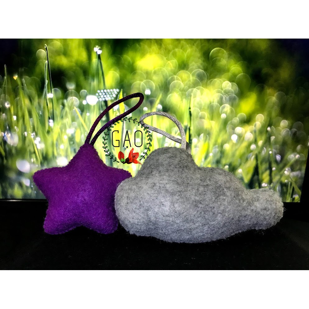 Móc khoá, treo nôi Đám Mây - handmade siêu cute