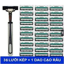 Dao cạo râu 36 ĐẦU, 2 LƯỠI TẶNG KÈM 1 LỌ KEM