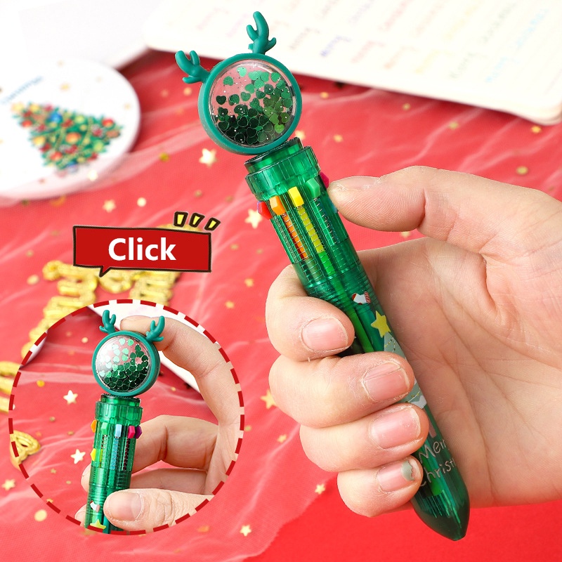 Bút Bi 10 Màu Dễ Thương Cho Học Sinh