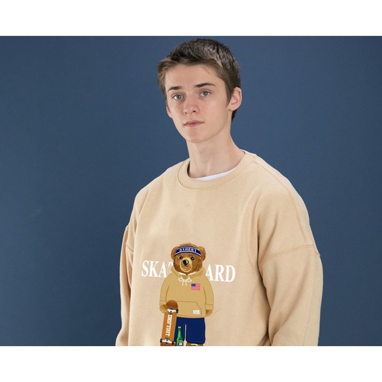 [SẴN]- Áo Sweater in hình gấu Unisex phong cách Ulzzang (ZH01)