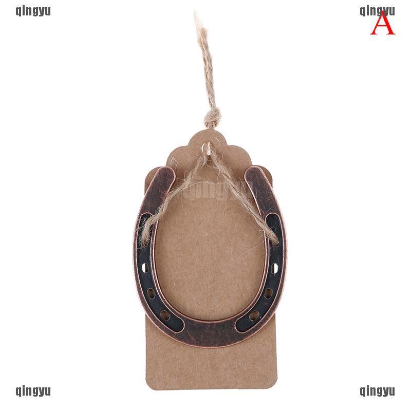 Phụ kiện trang trí quà hình móng ngựa chất liệu hợp kim kẽm kích thước 60*70mm