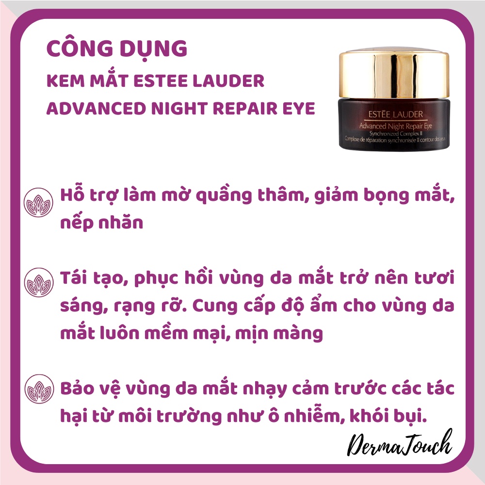 Kem mắt ESTEE LAUDER Kem dưỡng mắt giảm thâm quầng tái tạo phục hồi da vùng mắt, ngừa lão hóa size mini 3-5mL