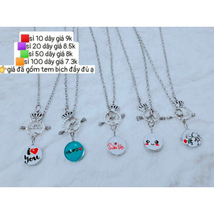 Sỉ 1 set 10 dây chuyền mặt hình : 10 dây giá - 95k