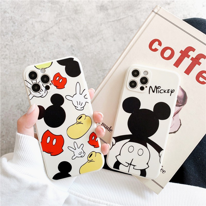 Ốp lưng iphone Chuột Mickey cạnh vuông in hình viền 5/6/6plus/6s/6splus/7/7plus/8/8plus/x/xs/11/12/pro/max/plus/promax