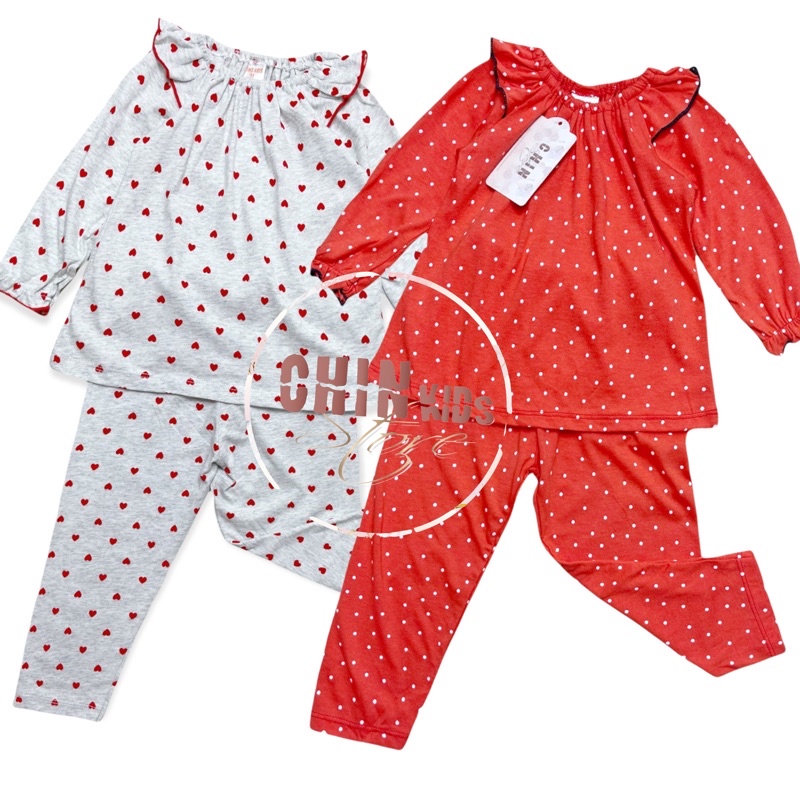 Bộ dài tay cho bé gái đẹp cotton mỏng mềm co giãn tốt vnxk pijama bộ đồ mặc nhà quần áo em bé