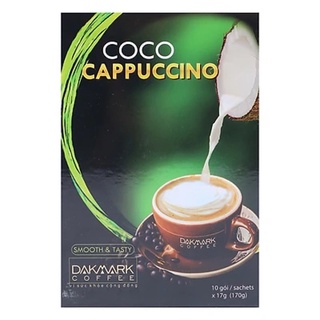 (HSD 08/08/2021) Cà Phê Cappuccino Hoà Tan Dừa DakMark (10 Gói x 17g)