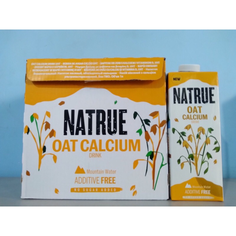 Thùng 6 Hộp 1L Sữa Oat Calcium Yến Mạch Canxi Natrue - EU