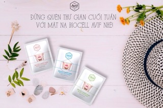 Mặt Nạ Biocell Dưỡng Trắng Da 23g (Avif Biocell Whitening Face Mask)