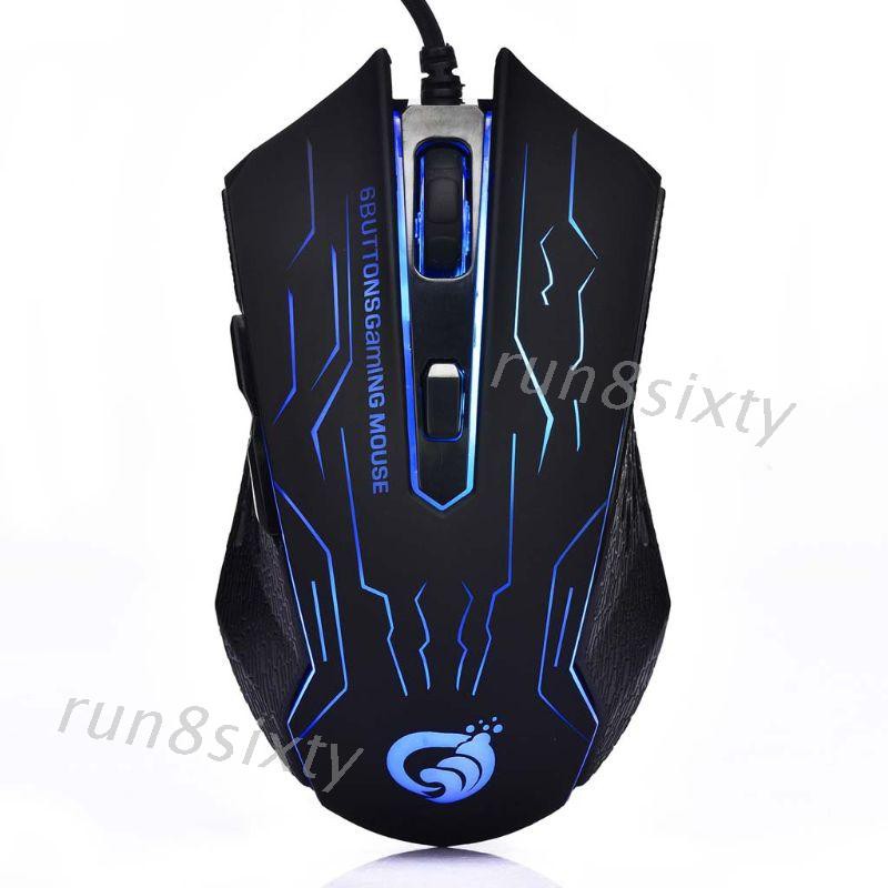 Chuột Chơi Game Dây 6 Nút 2400 Dpi Cho Pc / Laptop / Notebook