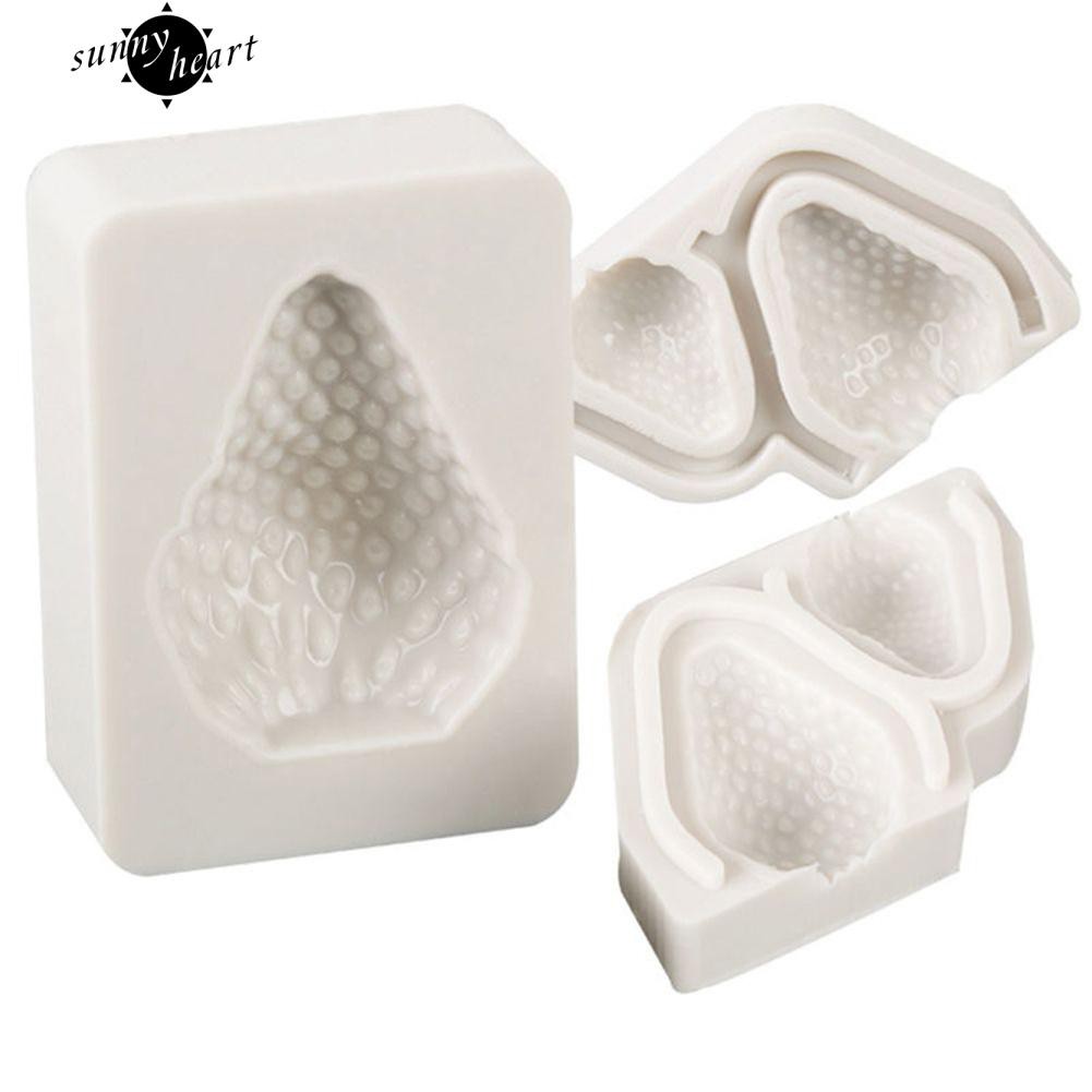 Set 3 Khuôn Silicon Làm Bánh Đa Năng Tiện Dụng Hình Trái Dâu Tây Xinh Xắn