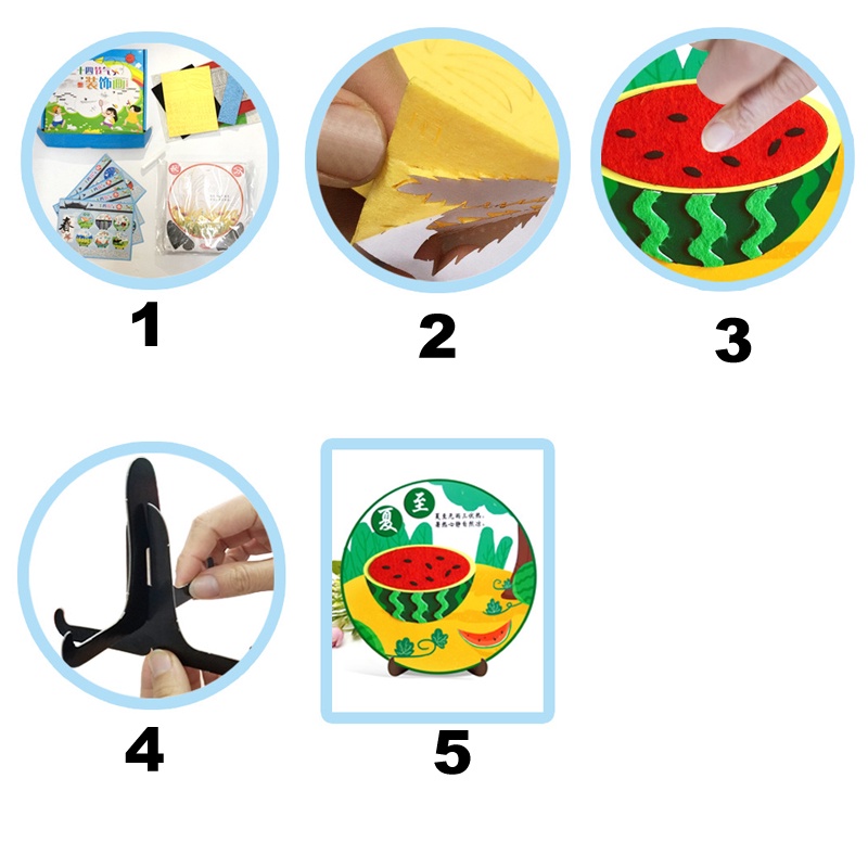 Bộ Đồ Chơi DIY Tranh Dán Thủ Công 24 Hình Luyện Khéo Tay Cho Bé