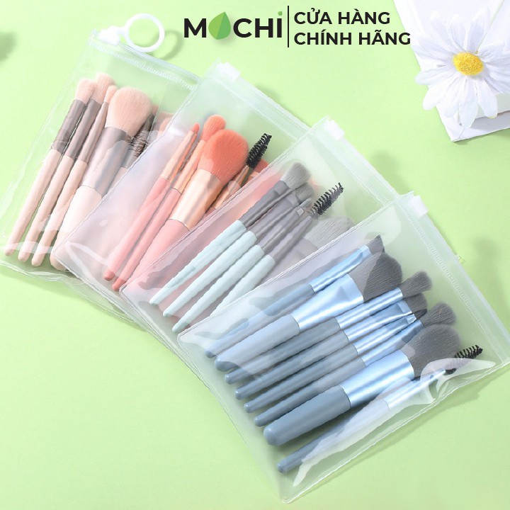 Bộ Cọ Trang Điểm 8 Món Makeup Phấn Mắt l Má Hồng l Kem Nền l Kẻ Lông Mày l Che Khuyết Điểm Tiện Dụng MOCHI SHOP