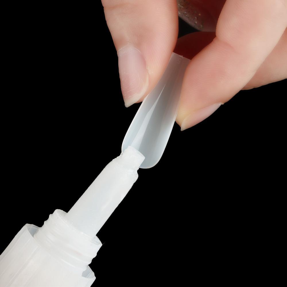 Bộ 100 Móng Tay Giả Bằng Acrylic Trong Suốt / Trắng / Tự Nhiên Ốp