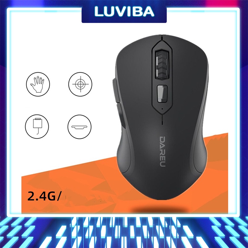 Chuột máy tính không dây DAREU gaming chơi game dễ thương LUVIBA LM115