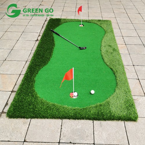 [ TẶNG 10 BÓNG TẬP + 02 BỘ LỖ CỜ ]Thảm tập golf putting kích thước 1,2m x 2,6m