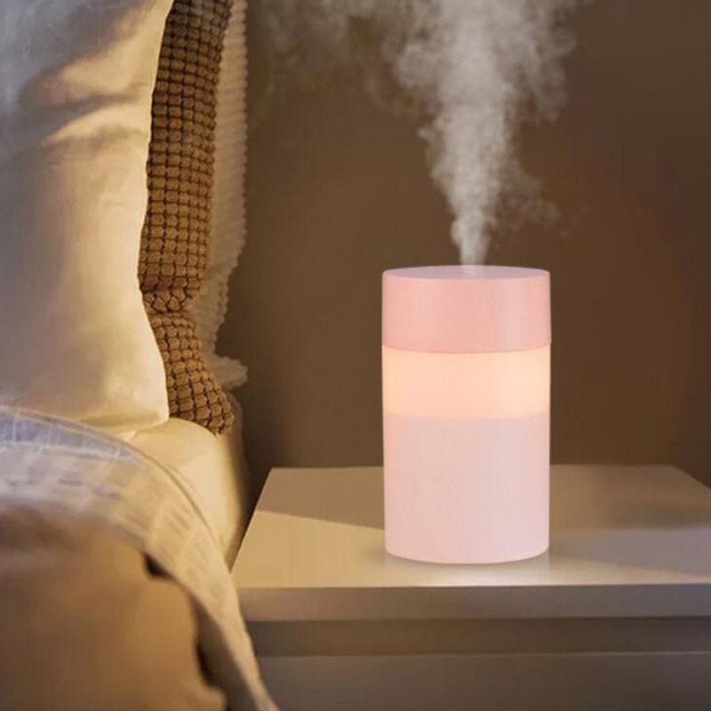 free  2 PC Cotton Sticks 1000/400/260ml Portable Mini Air Humidifier Double Nozzle Cool Mist Aroma Diffuser with Night Light