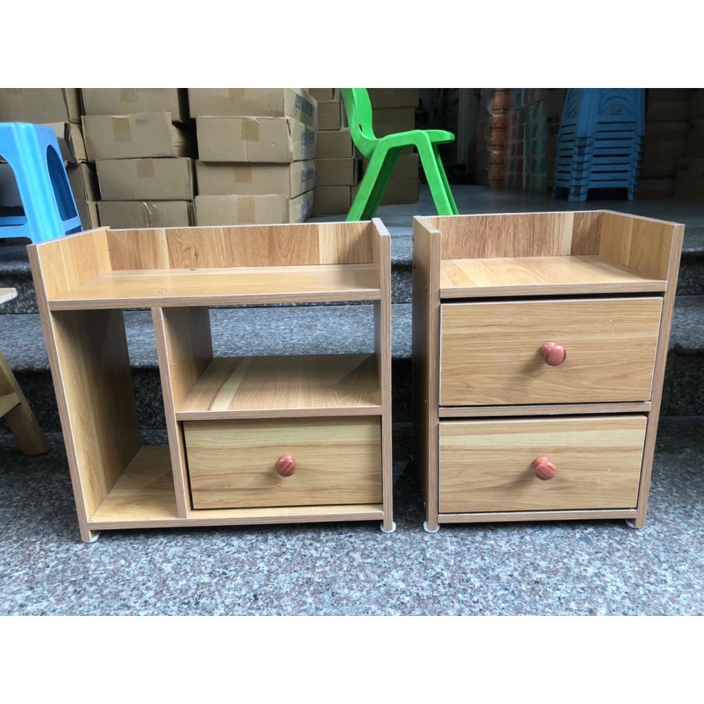Tủ táp đầu giường đựng đồ dùng đa năng nhiều ngăn lắp ghép, tủ gỗ để đầu giường
