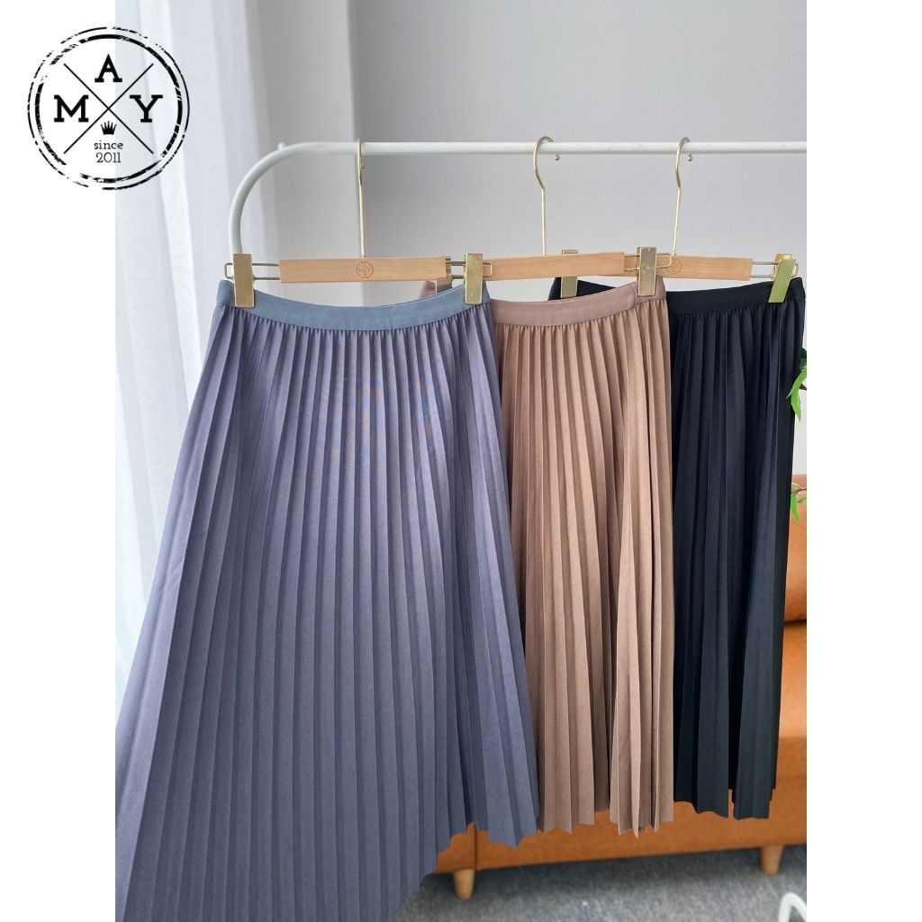 Chân Váy Midi Xếp Ly Dáng Dài MAY.SINCE2011, Váy Midi Dáng Xòe Freesize Che Khuyết Điểm MAN02-0110 | BigBuy360 - bigbuy360.vn