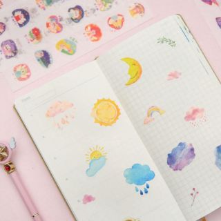 (Hình thật) Set washi sticker Weather
