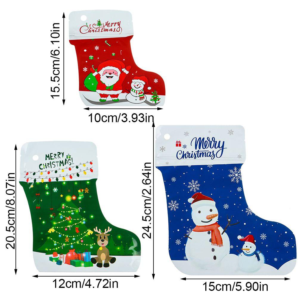 10 Túi Đựng Quà Giáng Sinh Hình Chiếc Tất / Ông Già Noel