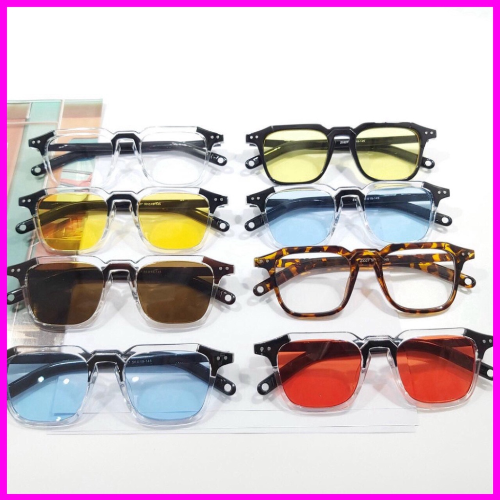 Mắt kính unisex hot trend trang điểm FREESHIP gọng kính râm giới tính nhiều màu sắc phong cách